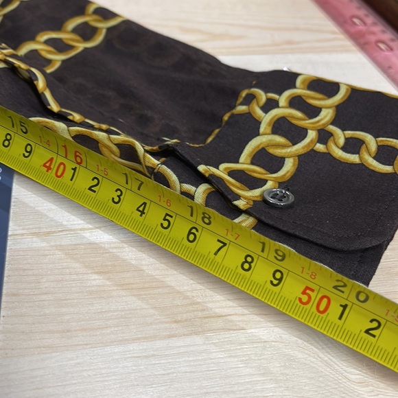 Dolce & Gabbana Chain Link Brown Semi Sheer Blouse - Picture 10 of 11